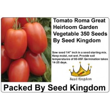 Tomato Roma Great Heirloom Garden Vegetable 350 Seeds By Seed Kingdom   